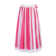 Vivian Skirt in Pink and White Panels