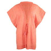 Maud Shrug in Pink Orange Wavy Stripe